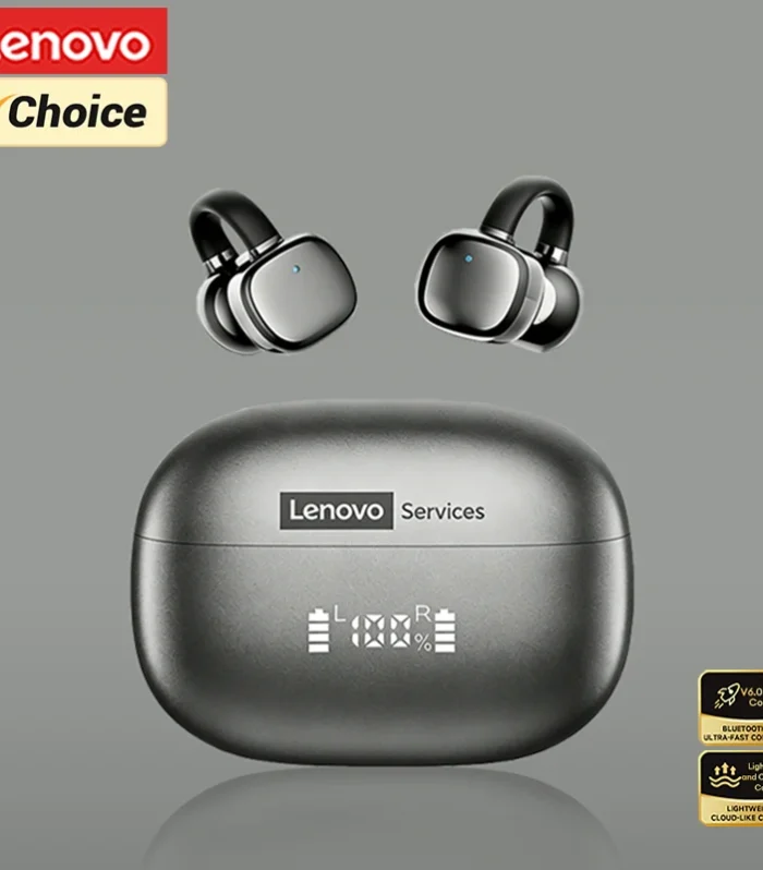 Lenovo RS119 Pro Ear Clip Earbuds Stable Open Ear Wireless Earphones Bluetooth 6.0 Clip On Sports Headphones